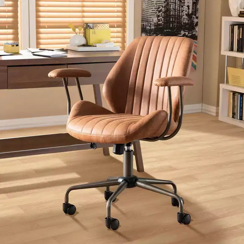 Silla de oficina ergonómica moderna HOMLUX, de tela de gamuza, para ejecutivos u oficina en casa