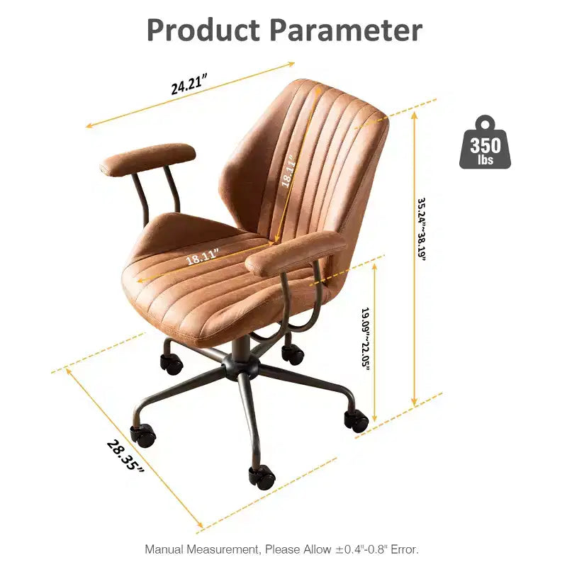 Silla de oficina ergonómica moderna HOMLUX, de tela de gamuza, para ejecutivos u oficina en casa