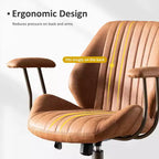 Silla de oficina ergonómica moderna HOMLUX, de tela de gamuza, para ejecutivos u oficina en casa