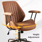 Silla de oficina ergonómica moderna HOMLUX, de tela de gamuza, para ejecutivos u oficina en casa