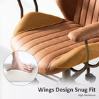 Silla de oficina ergonómica moderna HOMLUX, de tela de gamuza, para ejecutivos u oficina en casa