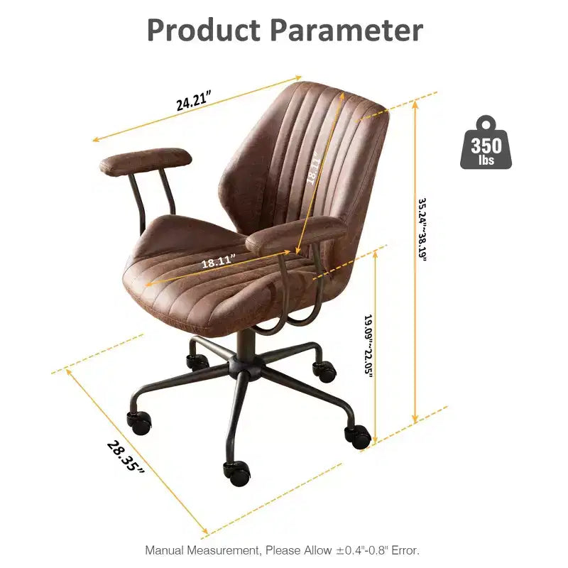 Silla de oficina ergonómica moderna HOMLUX, de tela de gamuza, para ejecutivos u oficina en casa