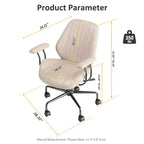 Silla de oficina ergonómica moderna HOMLUX, de tela de gamuza, para ejecutivos u oficina en casa
