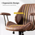 Silla de oficina ergonómica moderna HOMLUX, de tela de gamuza, para ejecutivos u oficina en casa
