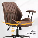 Silla de oficina ergonómica moderna HOMLUX, de tela de gamuza, para ejecutivos u oficina en casa