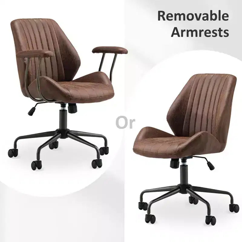 Silla de oficina ergonómica moderna HOMLUX, de tela de gamuza, para ejecutivos u oficina en casa