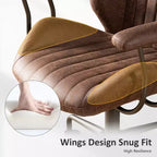 Silla de oficina ergonómica moderna HOMLUX, de tela de gamuza, para ejecutivos u oficina en casa