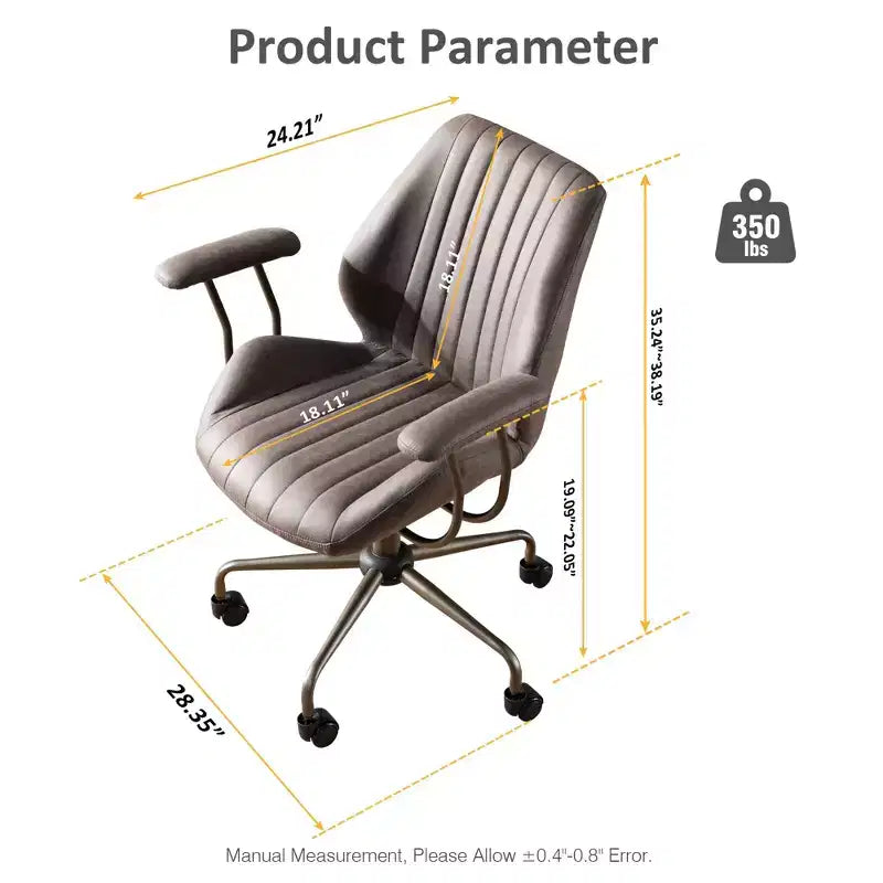 Silla de oficina ergonómica moderna HOMLUX, de tela de gamuza, para ejecutivos u oficina en casa