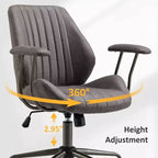 Silla de oficina ergonómica moderna HOMLUX, de tela de gamuza, para ejecutivos u oficina en casa