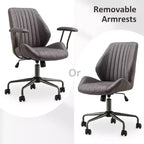 Silla de oficina ergonómica moderna HOMLUX, de tela de gamuza, para ejecutivos u oficina en casa