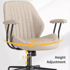 Silla de oficina ergonómica moderna HOMLUX, de tela de gamuza, para ejecutivos u oficina en casa