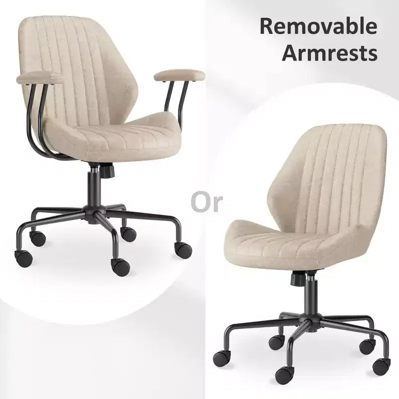 Silla de oficina ergonómica moderna HOMLUX, de tela de gamuza, para ejecutivos u oficina en casa