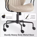 Silla de oficina ergonómica moderna HOMLUX, de tela de gamuza, para ejecutivos u oficina en casa