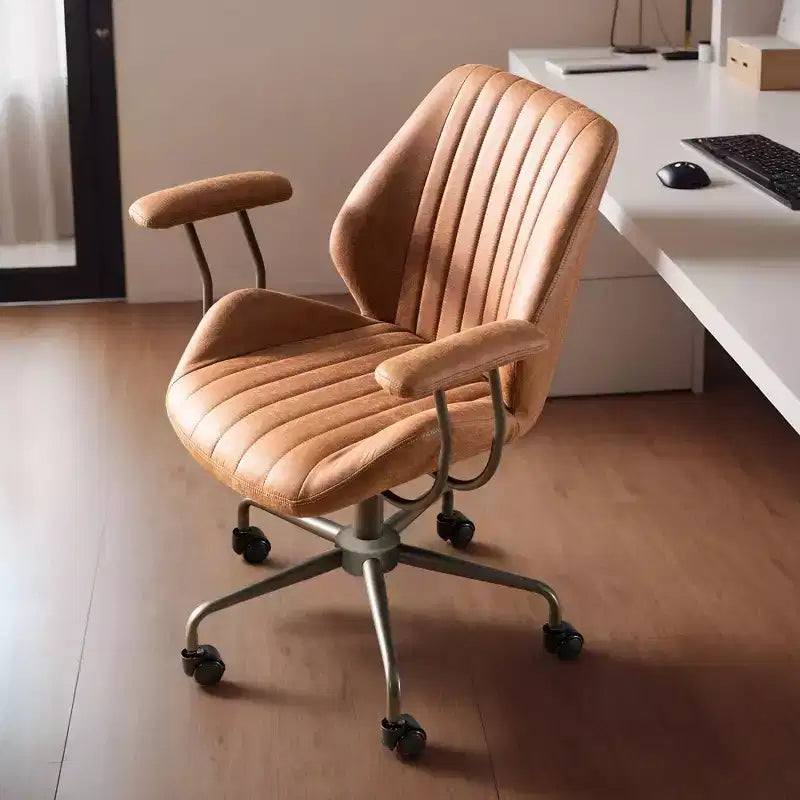 Silla de oficina ergonómica moderna HOMLUX, de tela de gamuza, para ejecutivos u oficina en casa