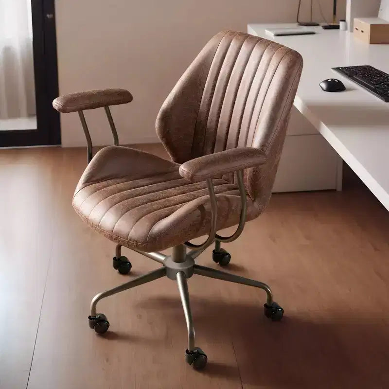 Silla de oficina ergonómica moderna HOMLUX, de tela de gamuza, para ejecutivos u oficina en casa