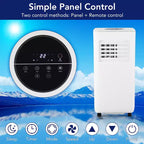 Acekool 10,000 BTU Portable Air Conditioner, 3-in-1 Cooling Fan Dehumidifier, 24H Timer, Easy-Move AC for Rooms up to 450 Sq Ft