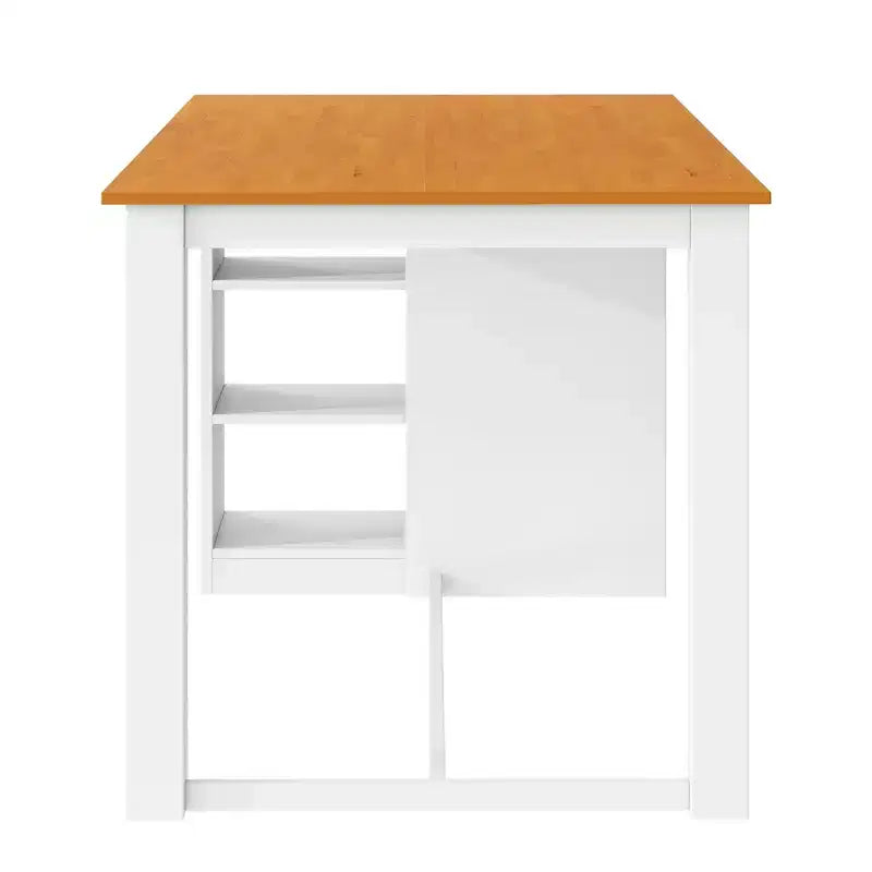 Juego de comedor de altura de mostrador de 5 piezas estilo rústico para 4 personas, juego de mesa de bar de madera con estantes de almacenamiento y 4 sillas tapizadas