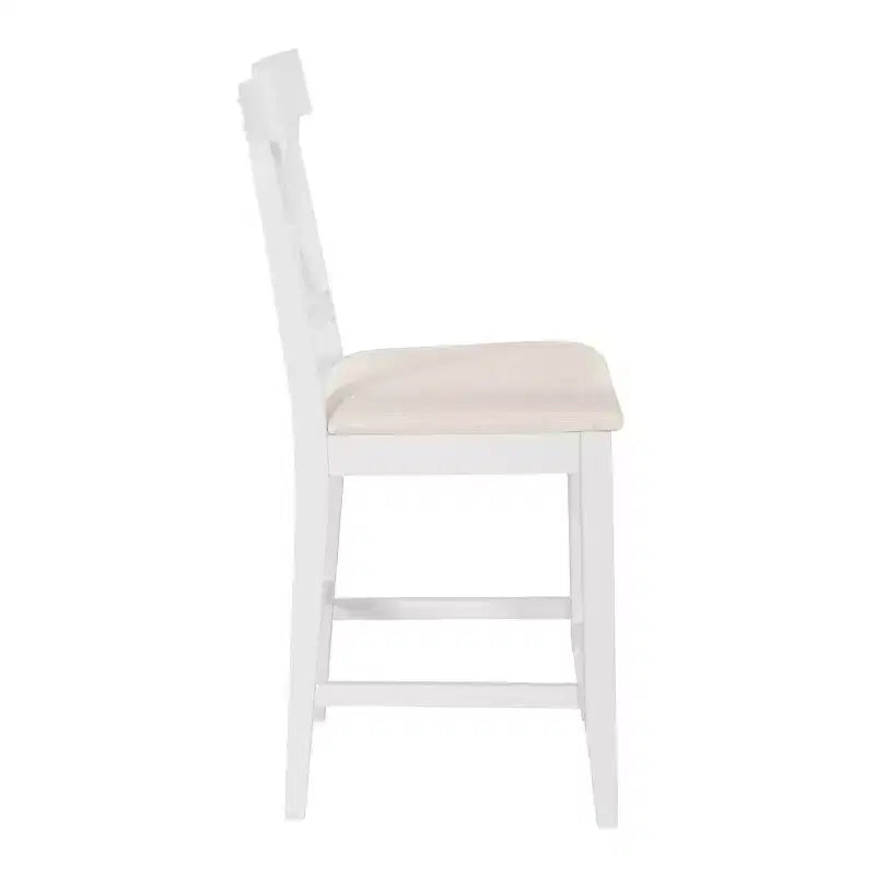 Juego de comedor de altura de mostrador de 5 piezas estilo rústico para 4 personas, juego de mesa de bar de madera con estantes de almacenamiento y 4 sillas tapizadas