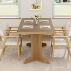 Mesa de comedor de 71 pulgadas para 6-8 personas, mesa de cocina estilo rústico con tablero grande, mesa de cena rectangular para comedor, sala de estar