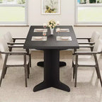 Mesa de comedor de 71 pulgadas para 6-8 personas, mesa de cocina estilo rústico con tablero grande, mesa de cena rectangular para comedor, sala de estar