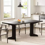 Mesa de comedor de 71 pulgadas para 6-8 personas, mesa de cocina estilo rústico con tablero grande, mesa de cena rectangular para comedor, sala de estar