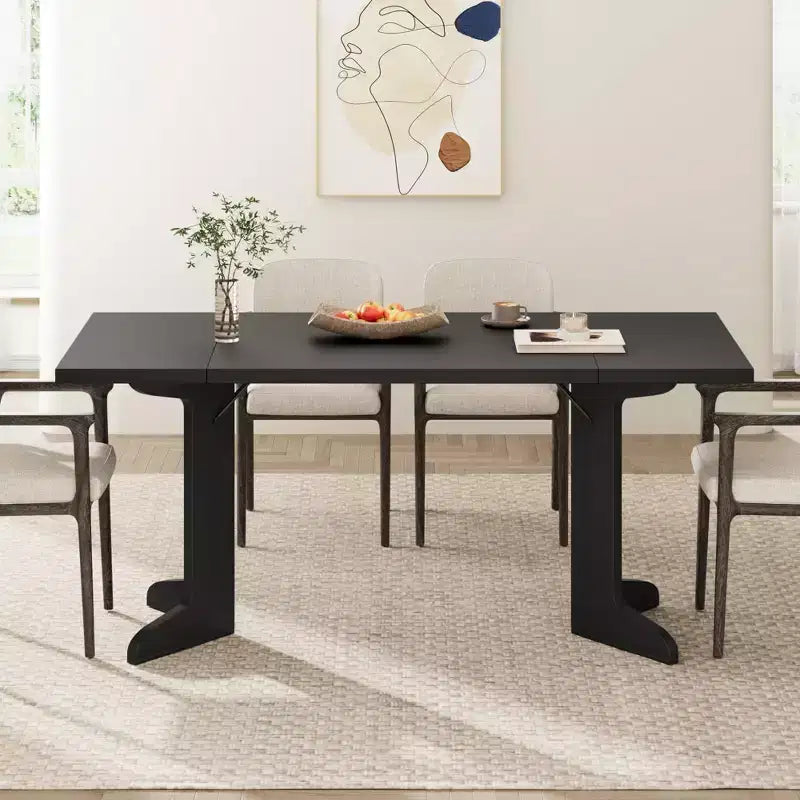 Mesa de comedor de 71 pulgadas para 6-8 personas, mesa de cocina estilo rústico con tablero grande, mesa de cena rectangular para comedor, sala de estar