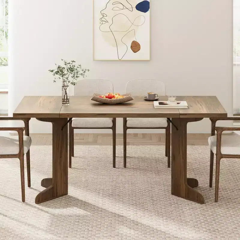 Mesa de comedor de 71 pulgadas para 6-8 personas, mesa de cocina estilo rústico con tablero grande, mesa de cena rectangular para comedor, sala de estar