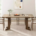 Mesa de comedor de 71 pulgadas para 6-8 personas, mesa de cocina estilo rústico con tablero grande, mesa de cena rectangular para comedor, sala de estar