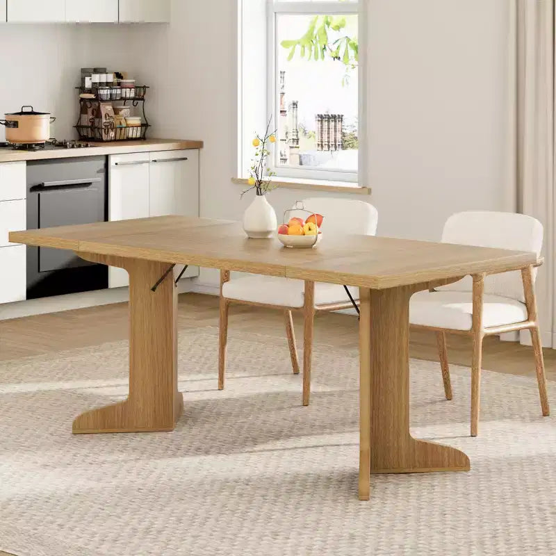 Mesa de comedor de 71 pulgadas para 6-8 personas, mesa de cocina estilo rústico con tablero grande, mesa de cena rectangular para comedor, sala de estar