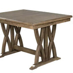 Juego de comedor extensible de 7 piezas para 6 personas, juego de mesa de cocina de granja con 6 sillas tapizadas para comedor, gris