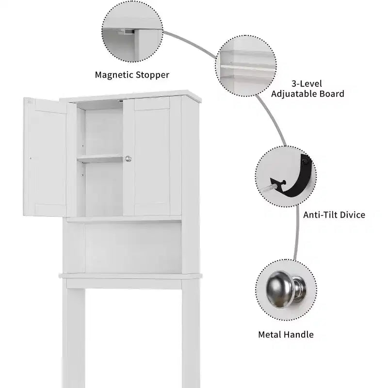 Mueble de Almacenamiento Dcolora sobre el Inodoro (Blanco)