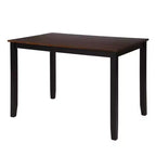 Juego de comedor de 5 piezas para 4 personas, juego de mesa de cocina rectangular de madera con 4 sillas, juego de comedor estilo rústico para cocina