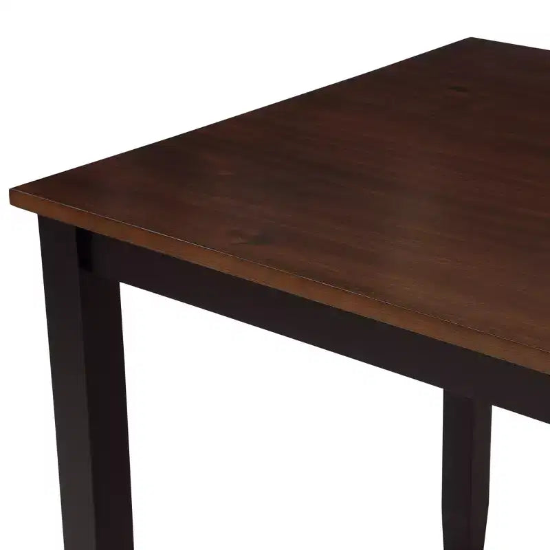 Juego de comedor de 5 piezas para 4 personas, juego de mesa de cocina rectangular de madera con 4 sillas, juego de comedor estilo rústico para cocina
