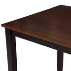 Juego de comedor de 5 piezas para 4 personas, juego de mesa de cocina rectangular de madera con 4 sillas, juego de comedor estilo rústico para cocina