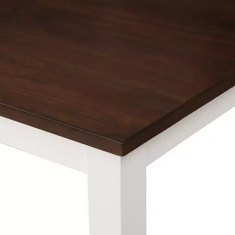 Juego de comedor de 5 piezas para 4 personas, juego de mesa de cocina rectangular de madera con 4 sillas, juego de comedor estilo rústico para cocina