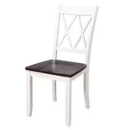Juego de comedor de 5 piezas para 4 personas, juego de mesa de cocina rectangular de madera con 4 sillas, juego de comedor estilo rústico para cocina