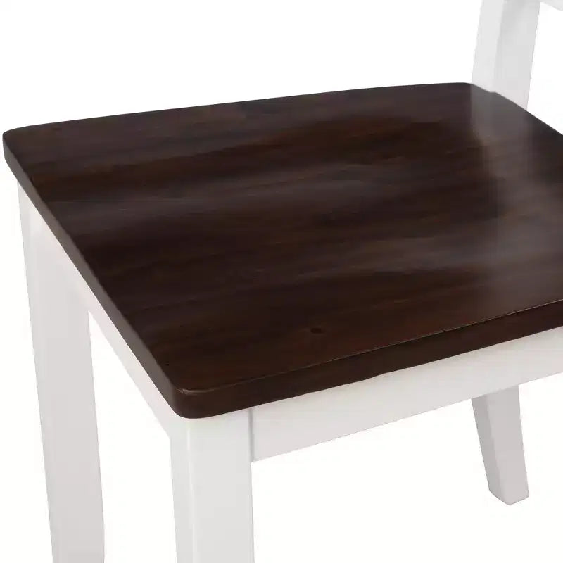 Juego de comedor de 5 piezas para 4 personas, juego de mesa de cocina rectangular de madera con 4 sillas, juego de comedor estilo rústico para cocina