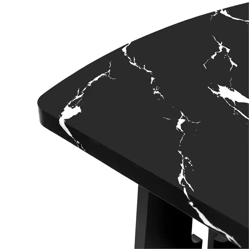 Juego de mesa de comedor de imitación mármol para 6 personas, mesa de comedor rectangular de 6 piezas con 4 sillas tapizadas y 1 banco para comedor