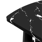 Juego de mesa de comedor de imitación mármol para 6 personas, mesa de comedor rectangular de 6 piezas con 4 sillas tapizadas y 1 banco para comedor