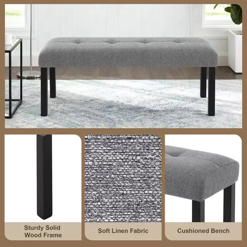Juego de mesa de comedor de imitación mármol para 6 personas, mesa de comedor rectangular de 6 piezas con 4 sillas tapizadas y 1 banco para comedor