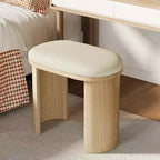 Taburete Lantine de 23.6 pulgadas, puf otomano para sofá con cojín, banco pequeño para recibidor, sala de estar, dormitorio, sala de maquillaje, beige