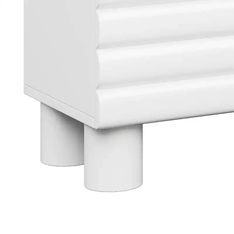 JVNOXK Consola de TV de 70 pulgadas estilo onda con estantes ajustables y 4 gabinetes, con capacidad para televisores de hasta 75 pulgadas; ideal para salas de estar, blanco