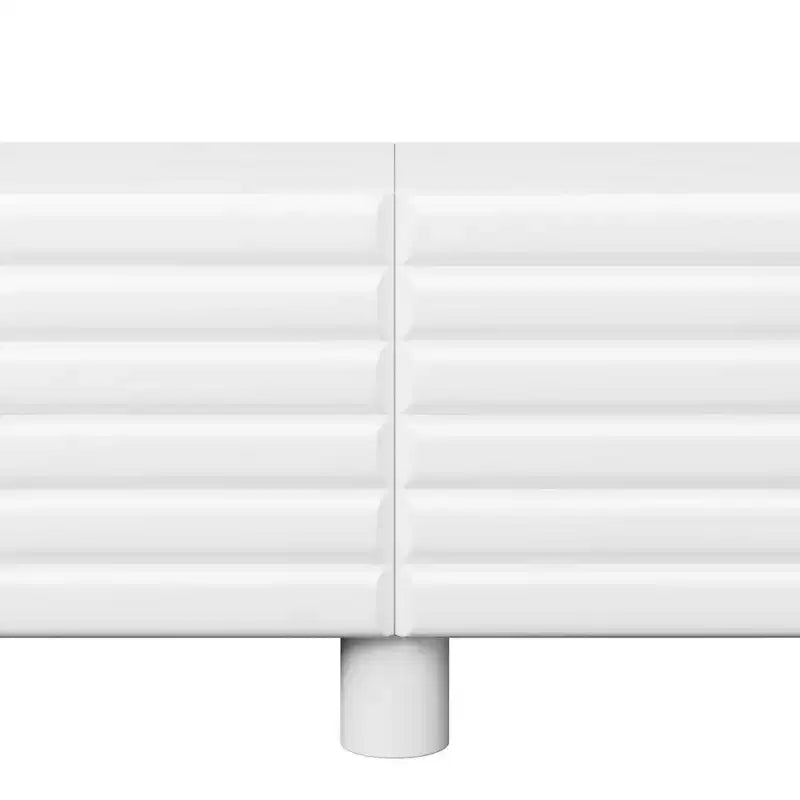 JVNOXK Consola de TV de 70 pulgadas estilo onda con estantes ajustables y 4 gabinetes, con capacidad para televisores de hasta 75 pulgadas; ideal para salas de estar, blanco