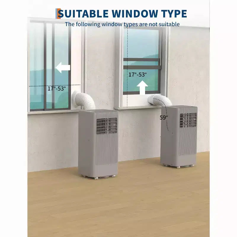 Quiet 7,000 BTU Portable Air Conditioner, 3-in-1 AC/Fan/Dehumidifier with Remote, 24H Timer & Sleep Mode, Cools Rooms up to 450 Sq.Ft