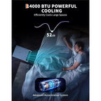14,000 BTU Drainage-free Portable Air Conditioner for Indoor Rooms, 3 in-1 AC Unit for Bedroom 225-300 Sq.Ft