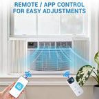 12,000 BTU Window Air Conditioner with WiFi, Energy Efficient Window AC Unit Cools Up to 550 Sq.Ft. with Remote/App Control, Ideal for Apartment