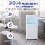 10,000 BTU Portable Air Conditioner - Quiet 4-Mode AC (Cool, Fan, Sleep, Dehumidify) for 450 Sq.Ft. Includes 24H Timer, Remote & Drain Hose