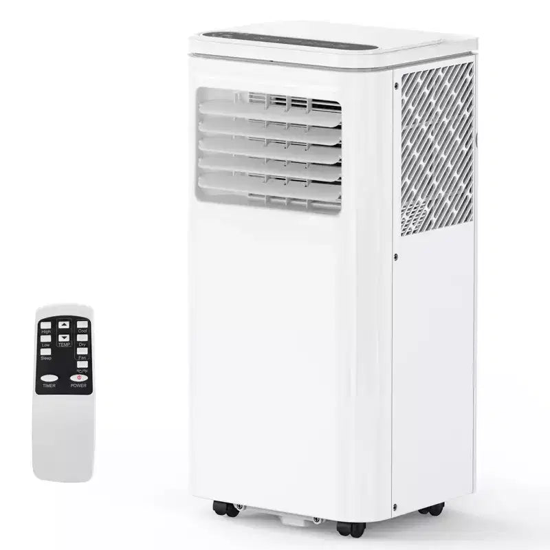 Mobile 8K BTU Portable AC: 4-in-1 Unit with Dehumidifier, Fan & Sleep Mode for 350-450 Sq.Ft. Features Easy Installation, Remote Control & 24H Timer