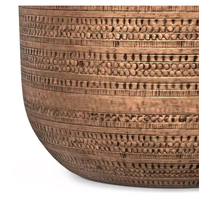 Mesa de centro Jean de metal estilo boho de 29.5 pulgadas de ancho, ensamblada