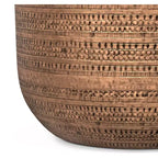 Mesa de centro Jean de metal estilo boho de 29.5 pulgadas de ancho, ensamblada